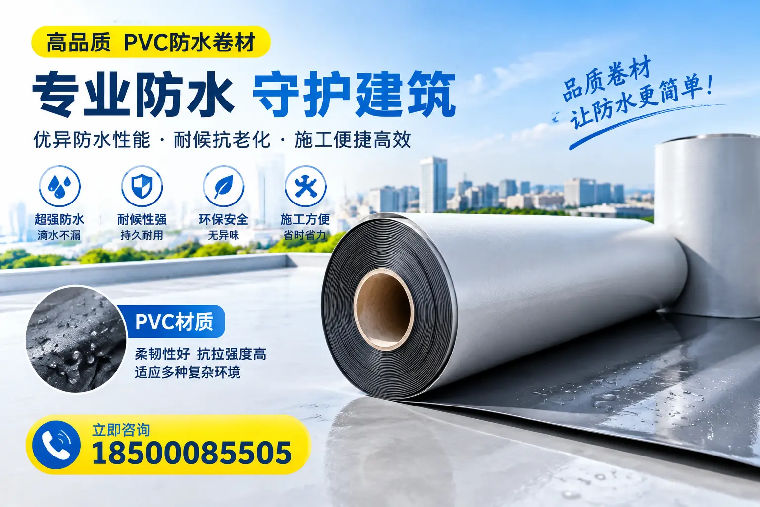PVC防水卷材的安全性分析,郴州居民需了解的知识